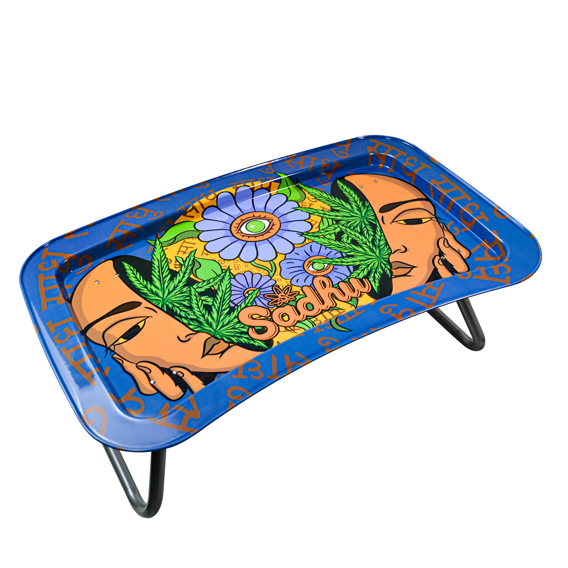 Bandeja de metal Sadhu C/ Pés De Apoio - Coleção Summer - Jardim Interior