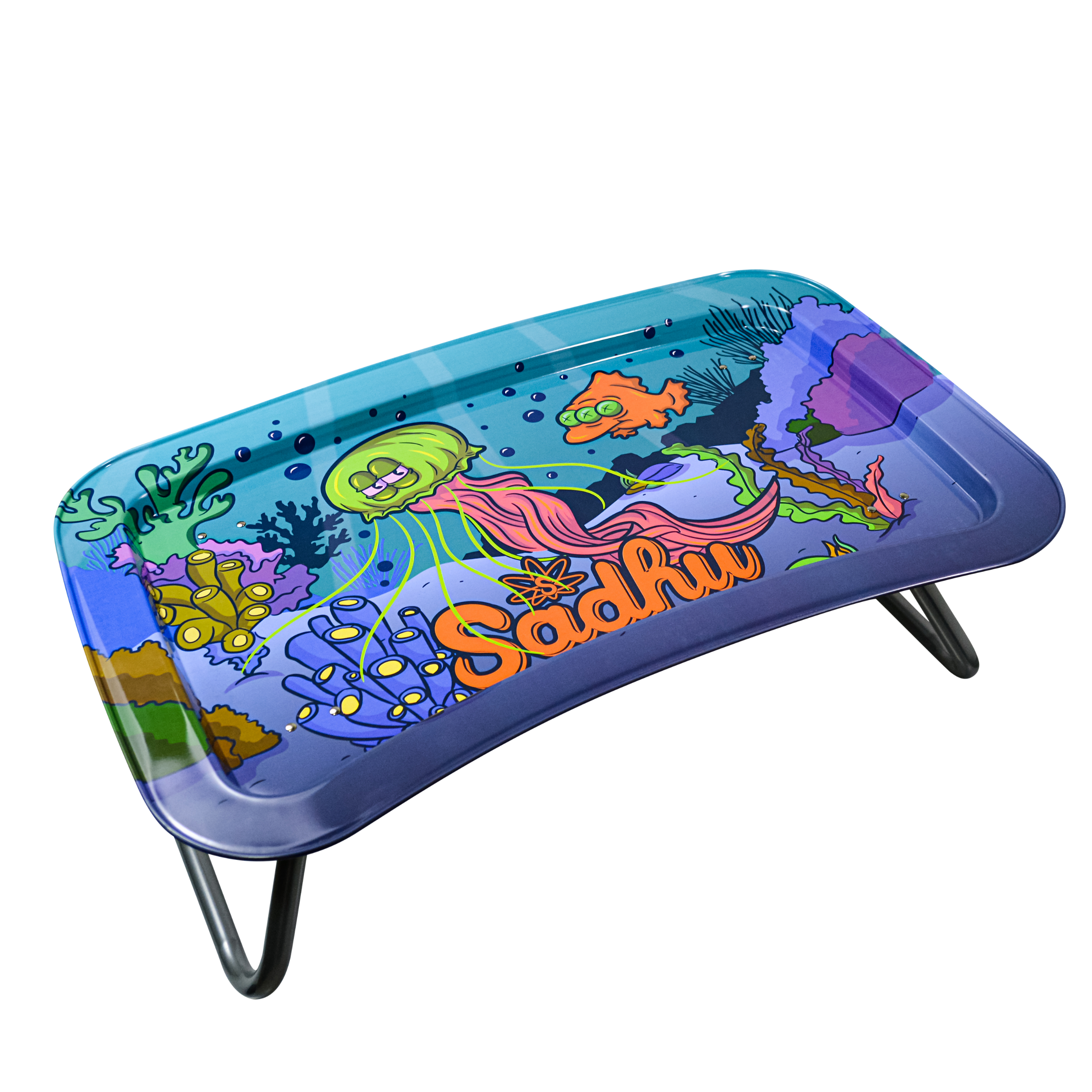 Bandeja de metal Sadhu C/ Pés De Apoio - Coleção Summer - Jardim Interior