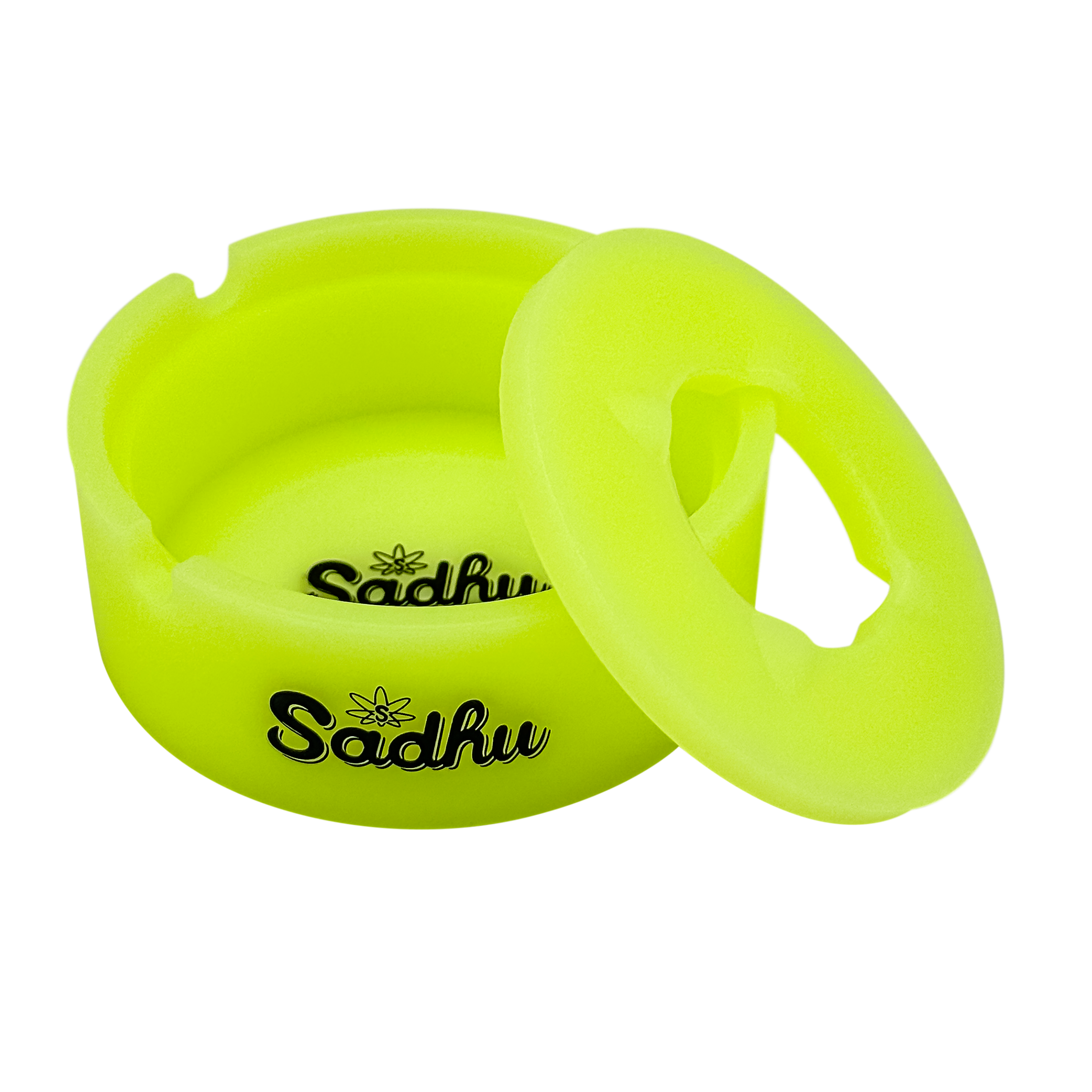 Cinzeiro de Silicone Sadhu Grande Neon C/ Tampa