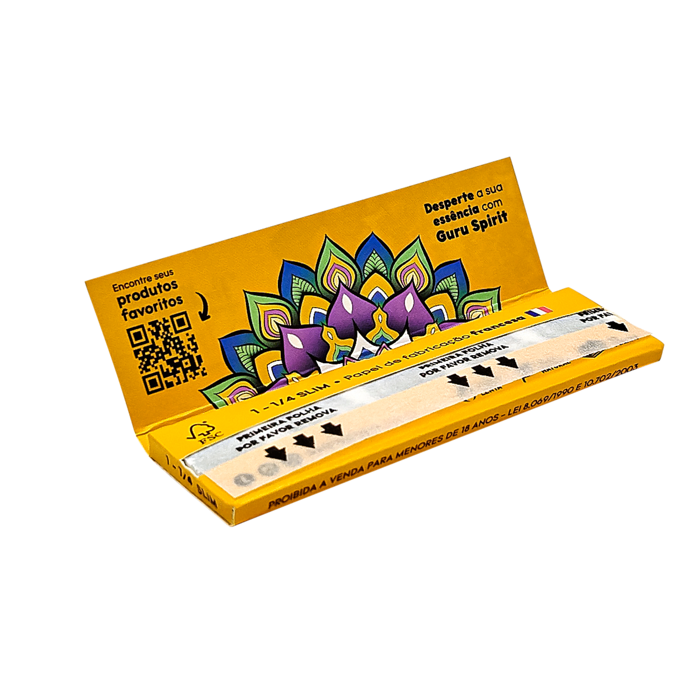 Caixa de Seda Guru Spirit 1 1/4 Slim