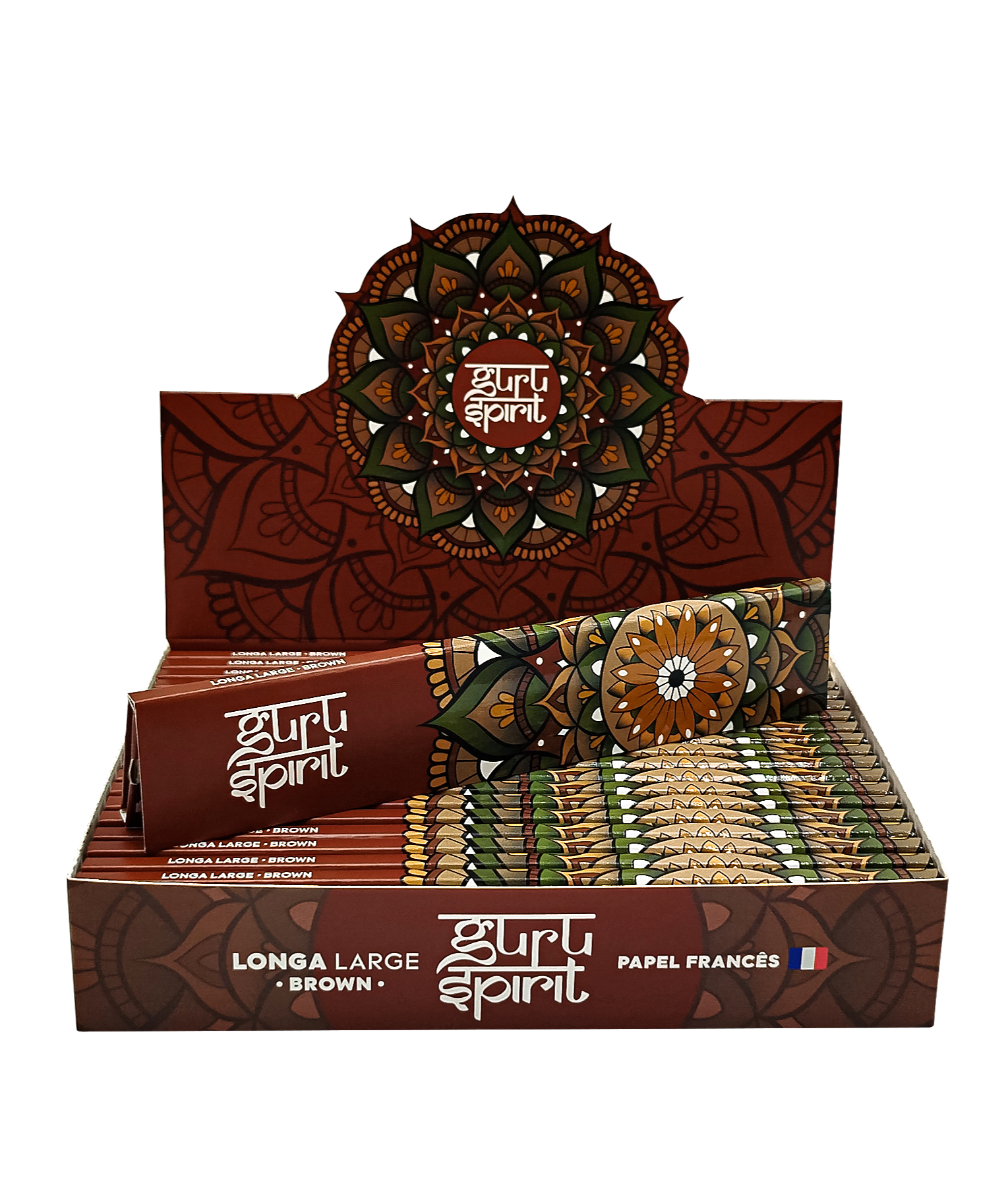 Caixa de Seda Guru Spirit Longa Brown Large