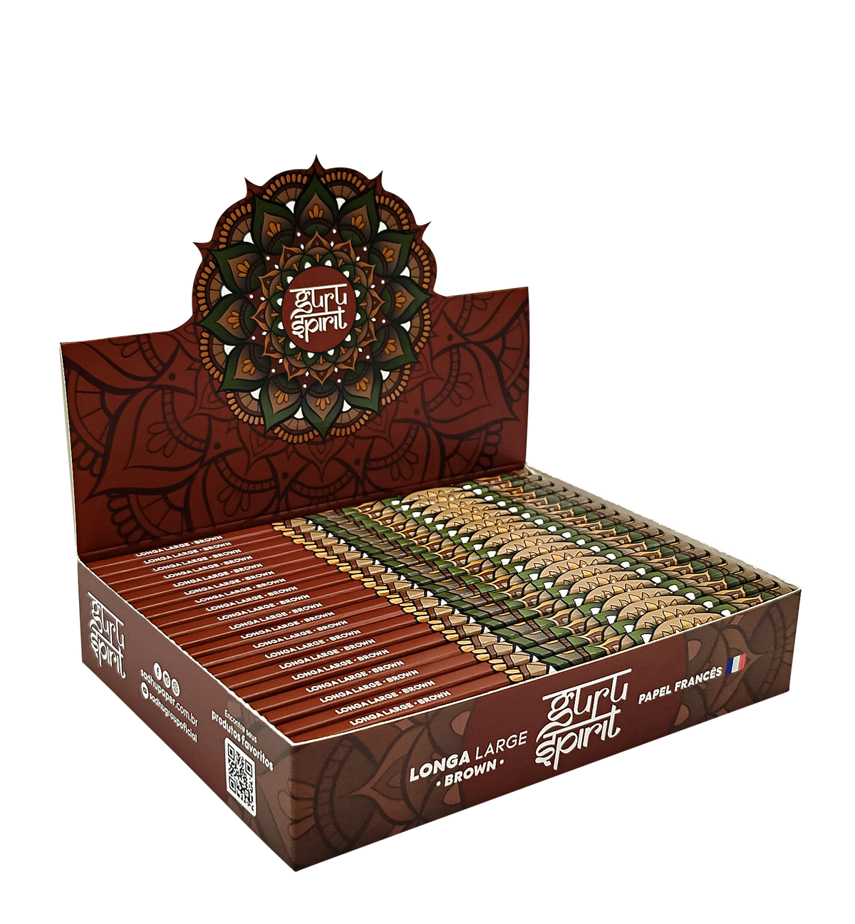 Caixa de Seda Guru Spirit Longa Brown Large