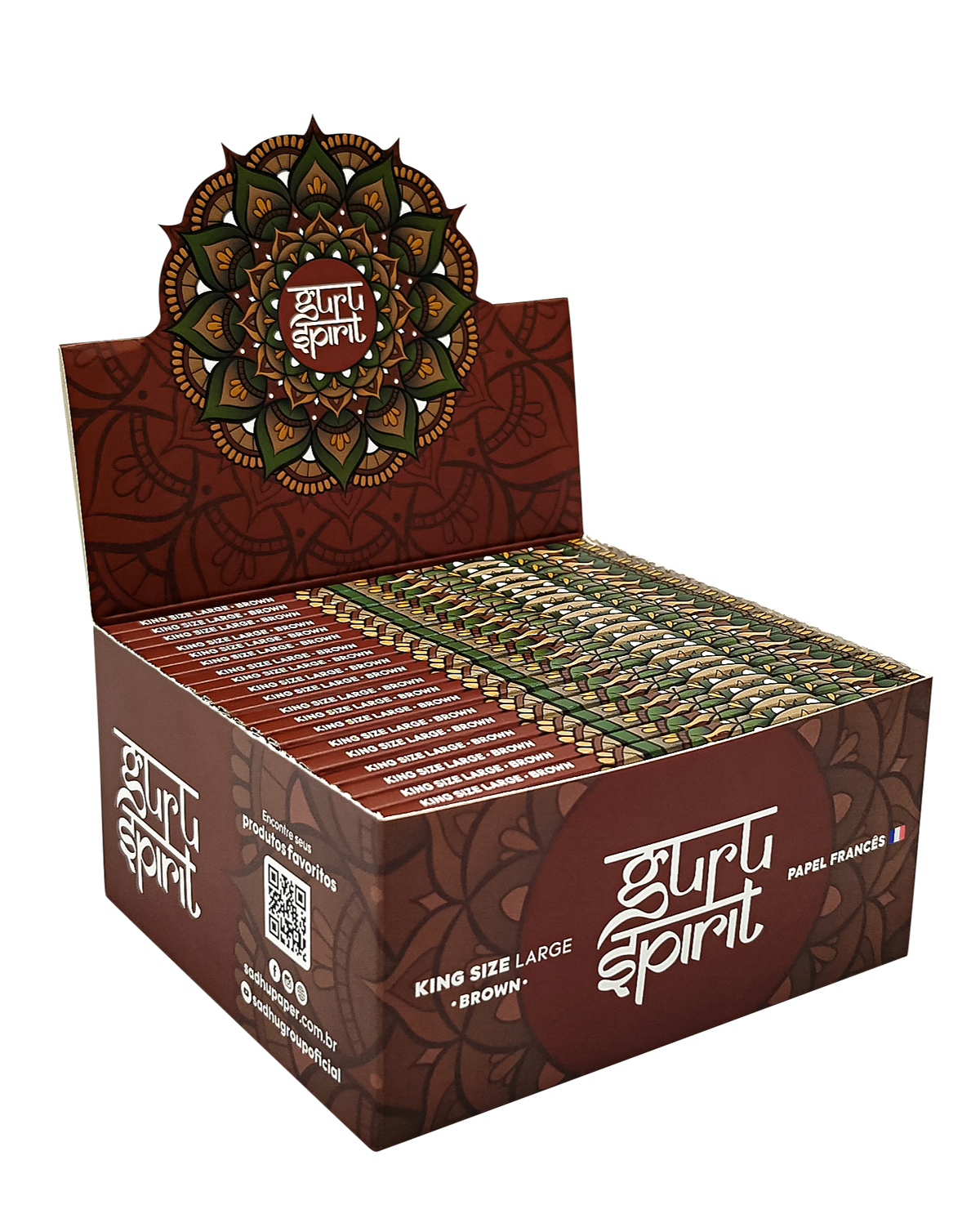 Caixa de Seda Guru Spirit King Size Brown Large