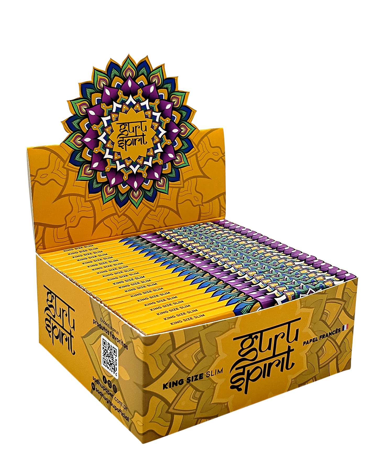 Caixa de Seda Guru Spirit King Size Slim