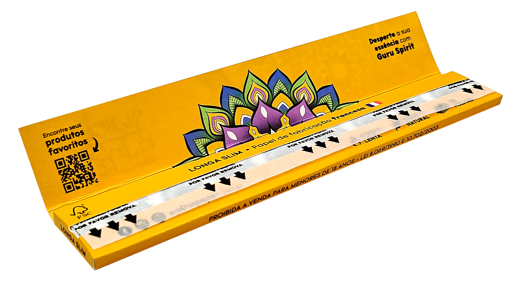 Caixa de Seda Guru Spirit Longa Slim